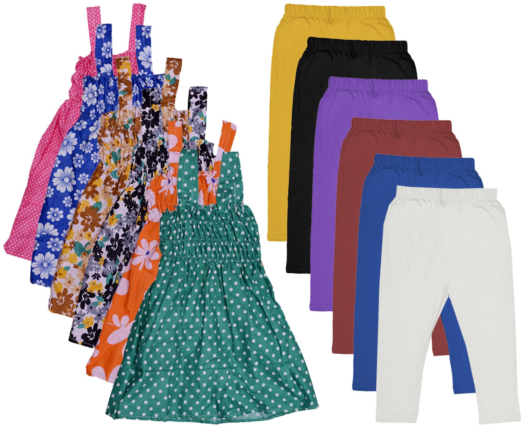 

Indiweaves Girl Cotton Top Bottom Set - Multi