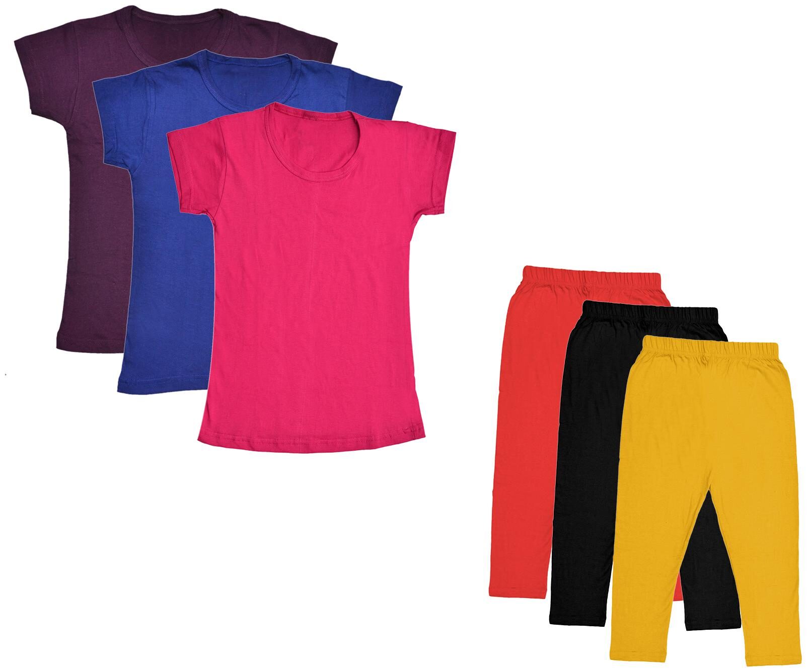 

Indiweaves Girl Cotton Top Bottom Set - Multi