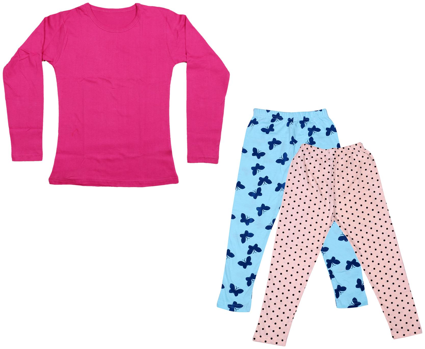 

Indiweaves Girl Cotton Solid T shirt - Multi