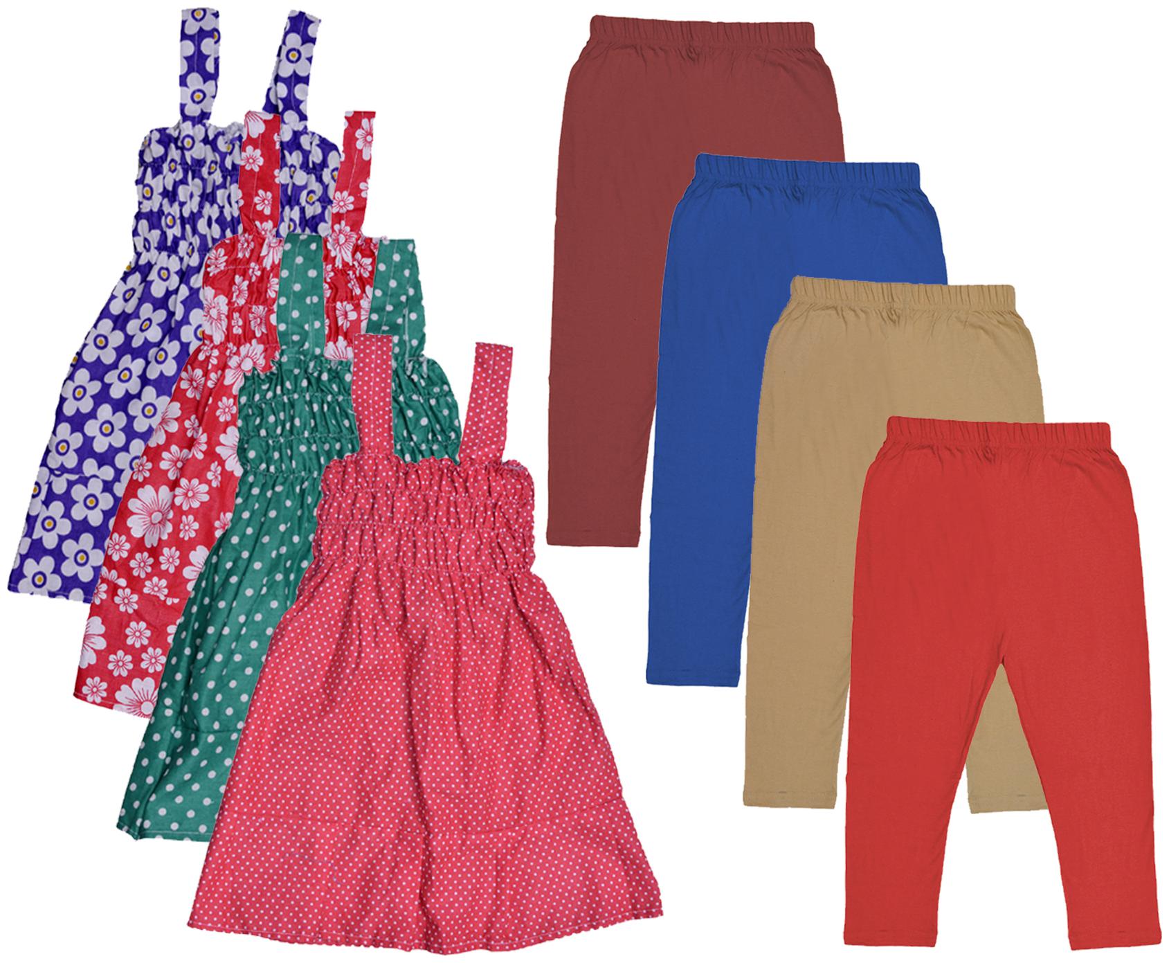 

Indiweaves Girl Cotton Top Bottom Set - Multi