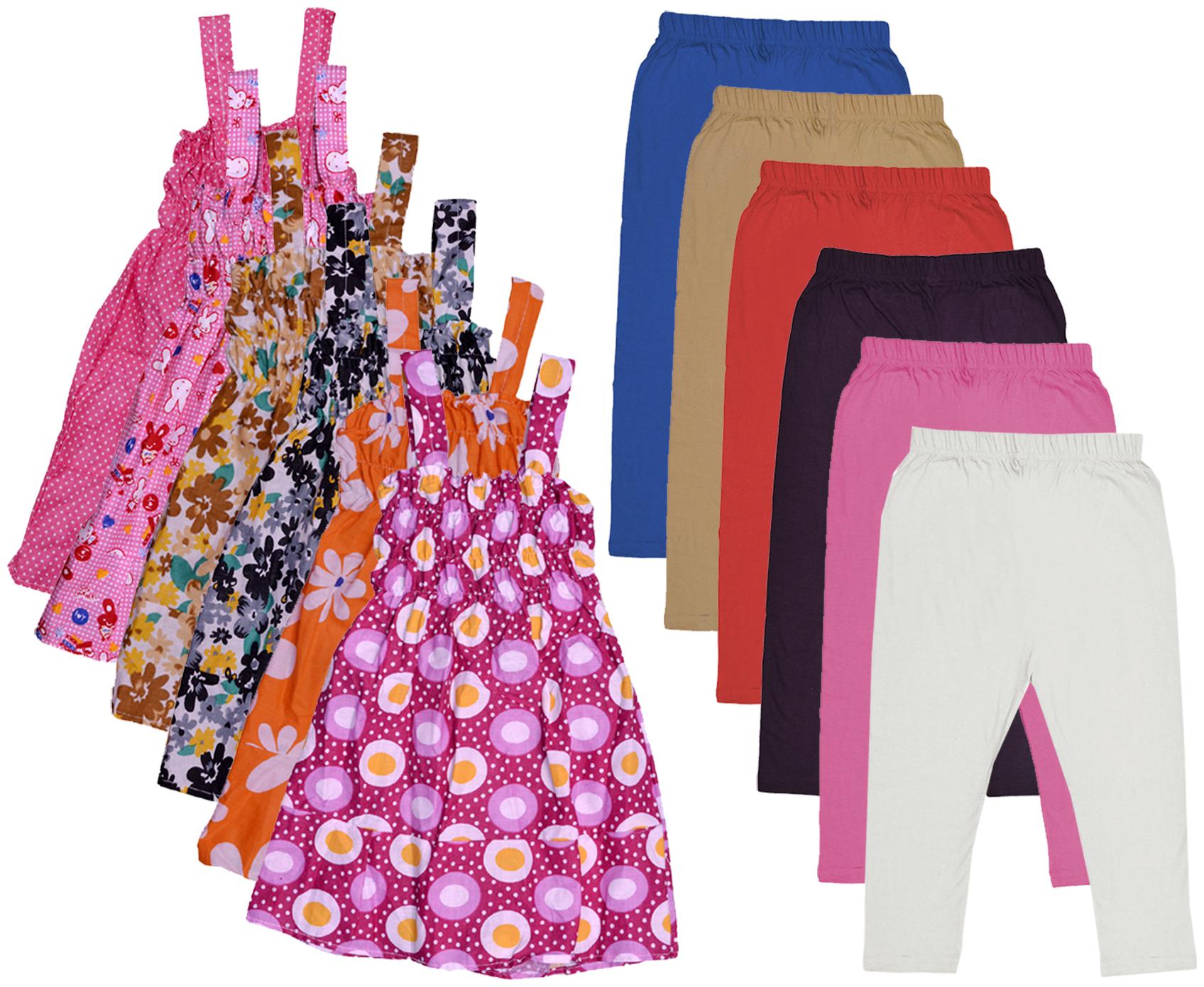 

Indiweaves Girl Cotton Top Bottom Set - Multi