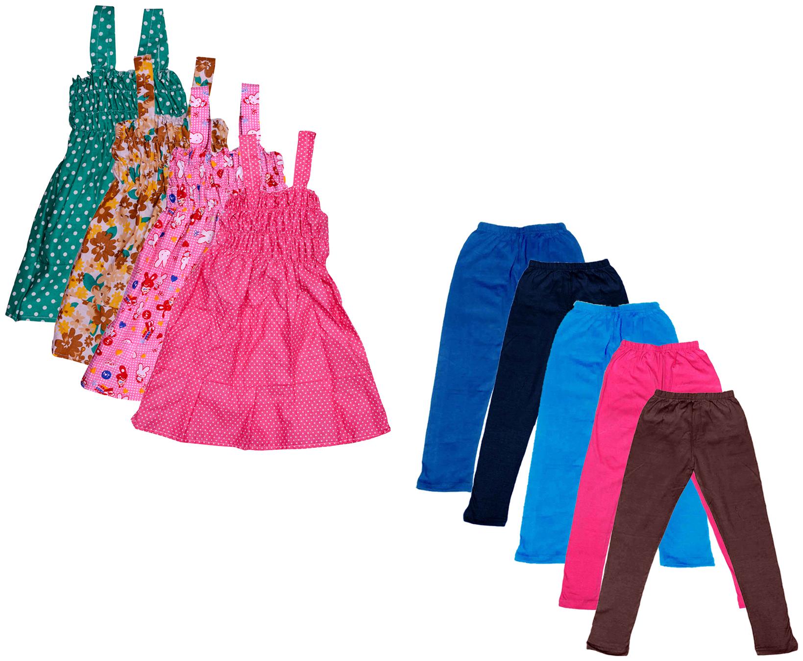 

Indiweaves Girl Cotton Top Bottom Set - Multi