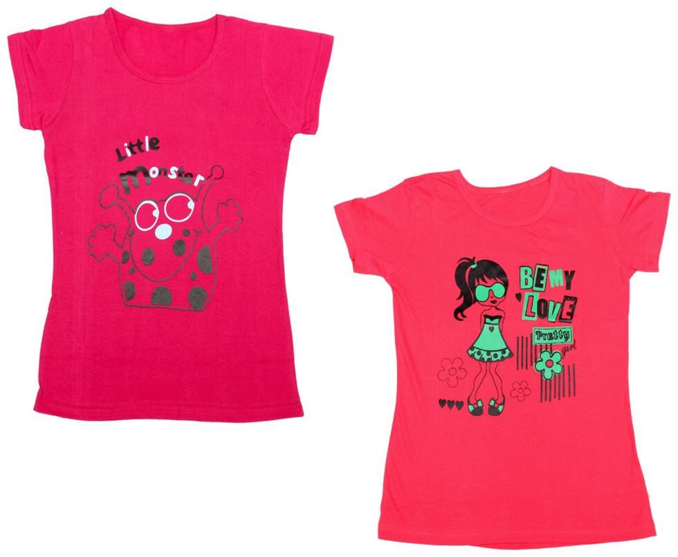 

Indiweaves Girl Cotton Printed T shirt - Multi