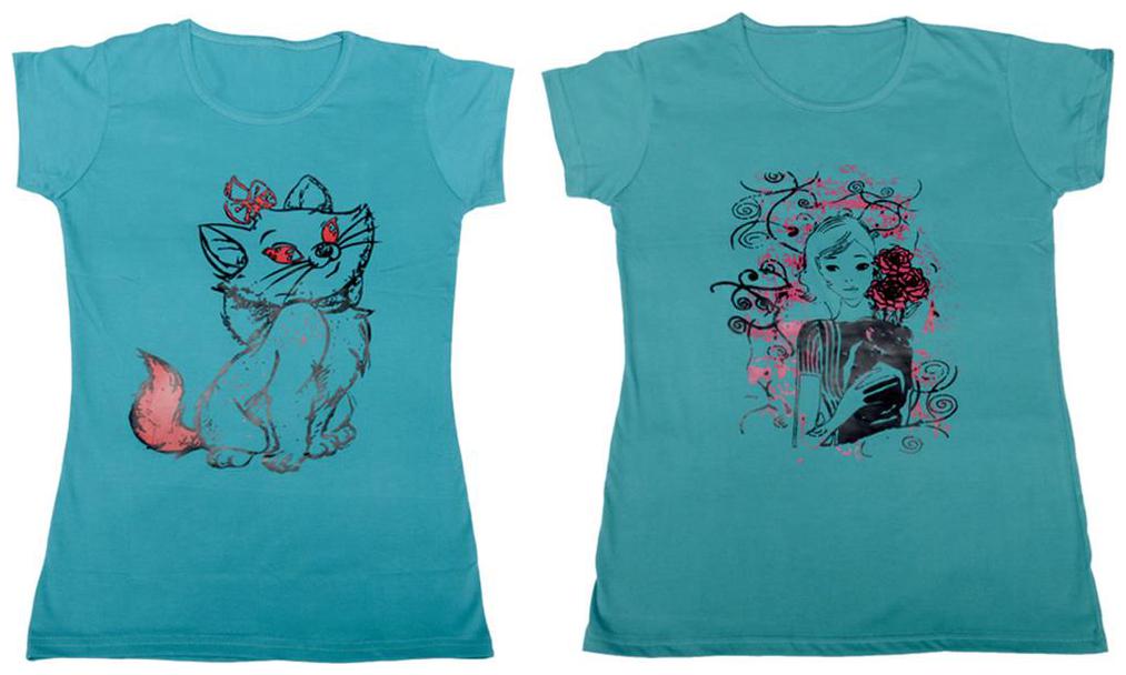 

Indiweaves Girl Cotton Solid T shirt - Multi