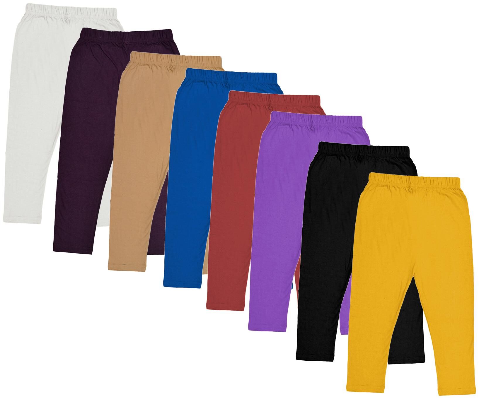 

Indiweaves Girl Cotton Solid Capri - Multi