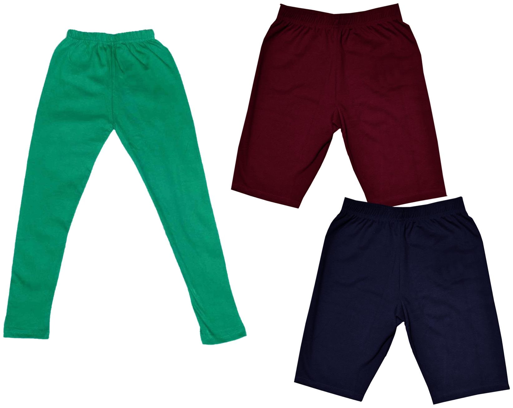 

Indiweaves Girl Cotton Solid Regular shorts - Multi