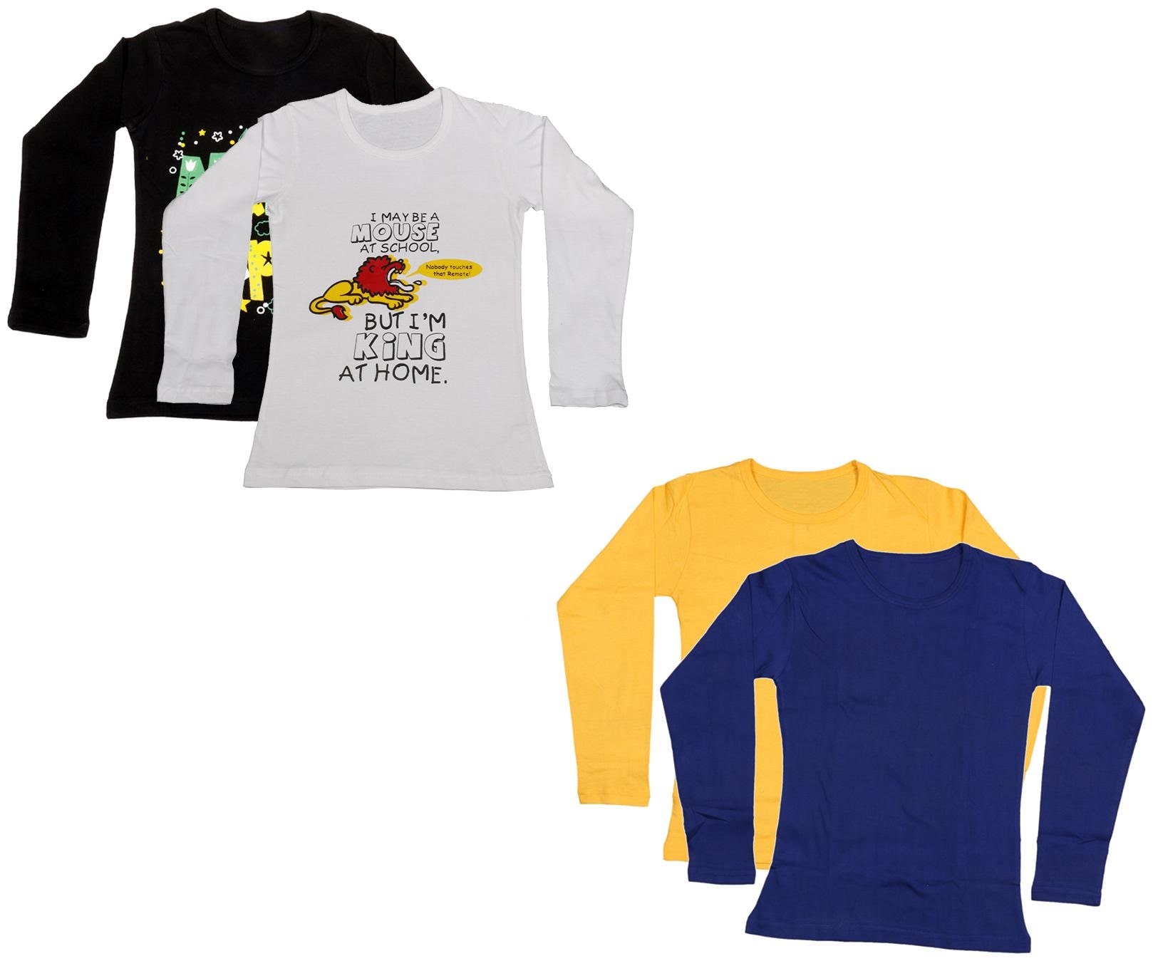 

Indiweaves Girl Cotton Printed T shirt - Multi