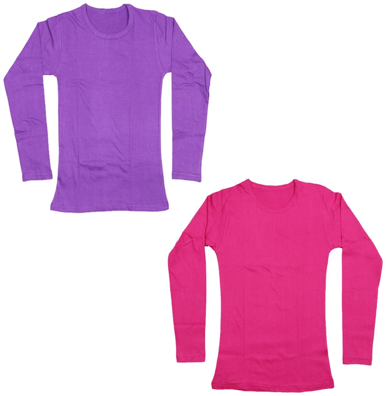 

Indiweaves Girl Cotton Solid T shirt - Pink