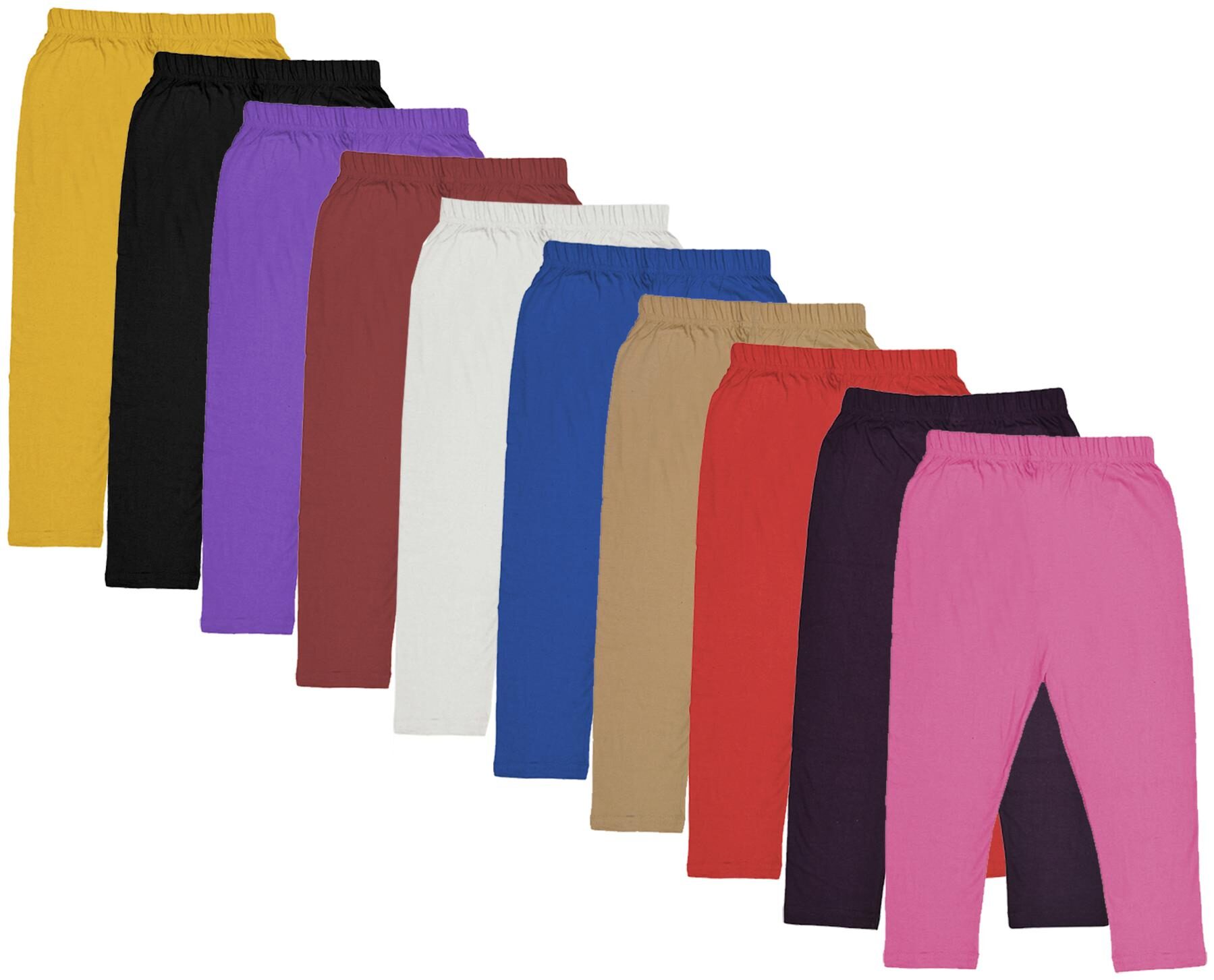 

Indiweaves Girl Cotton Solid Capri - Multi
