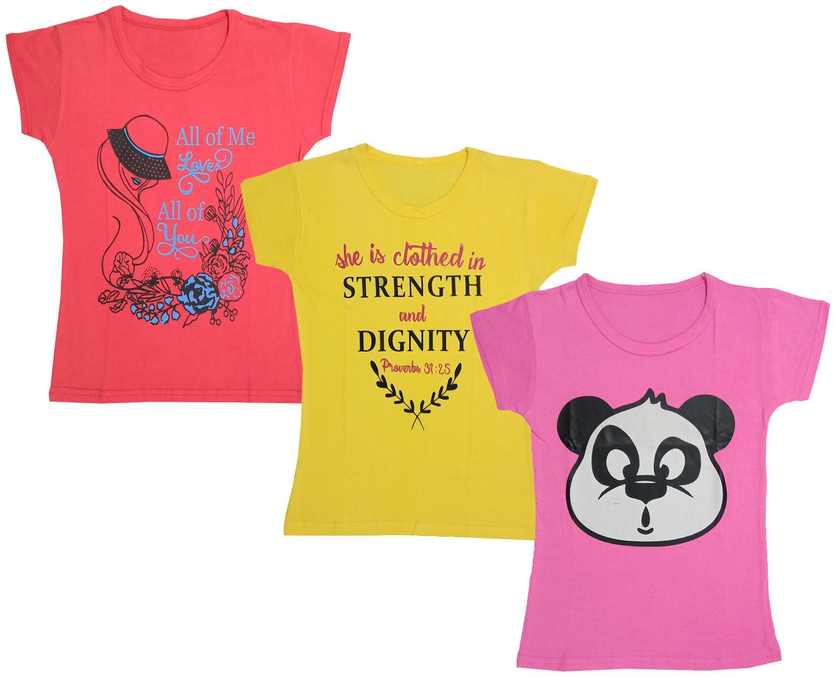 

Indiweaves Girl Cotton Printed T shirt - Multi
