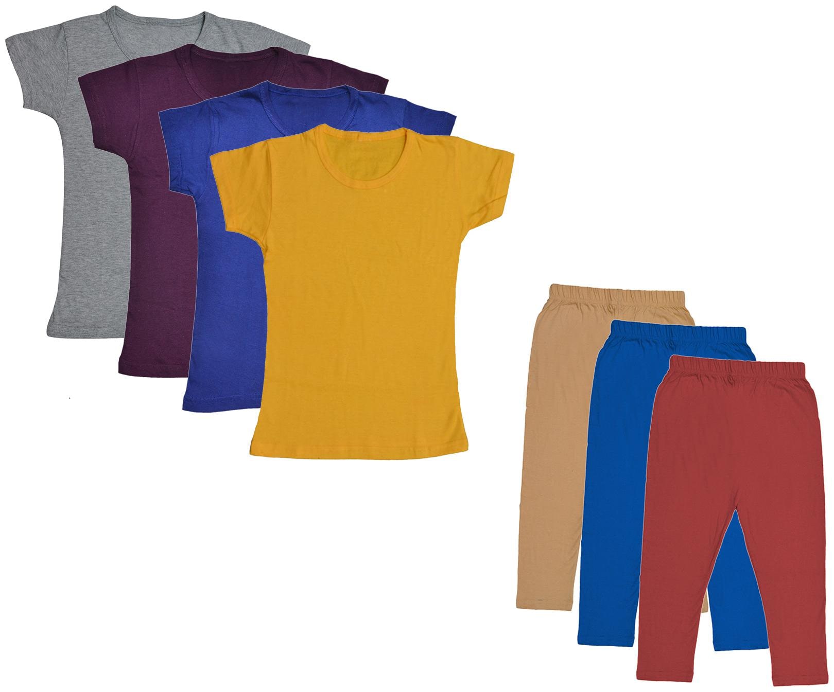 

Indiweaves Girl Cotton Top Bottom Set - Multi