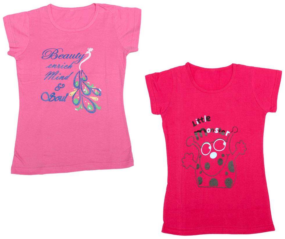

Indiweaves Girl Cotton Printed T shirt - Multi