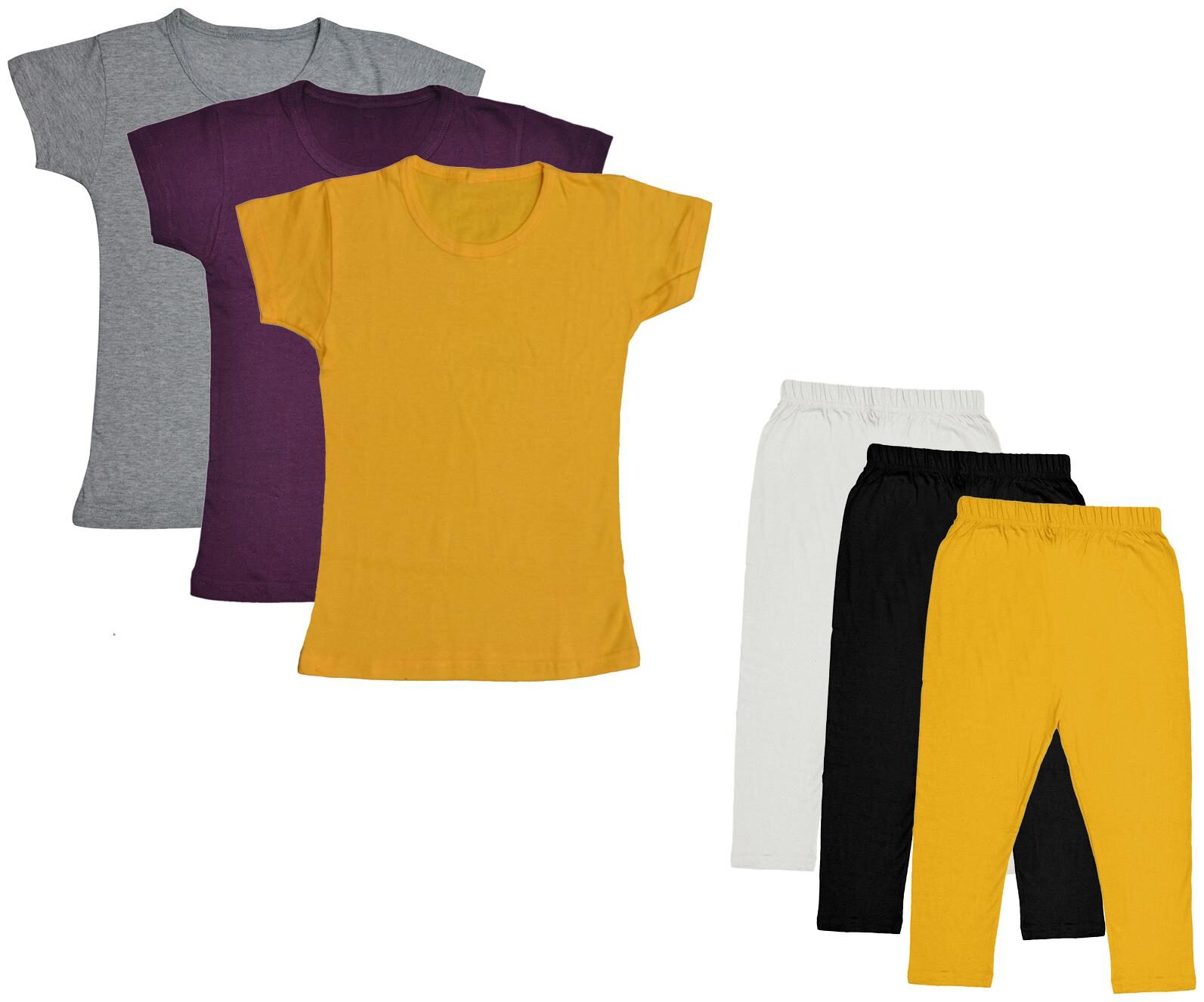 

Indiweaves Girl Cotton Top Bottom Set - Multi