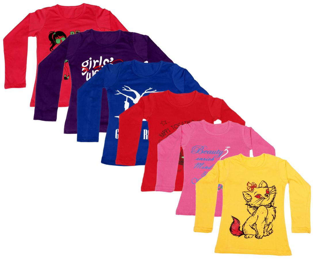 

Indiweaves Girl Cotton Printed T shirt - Multi