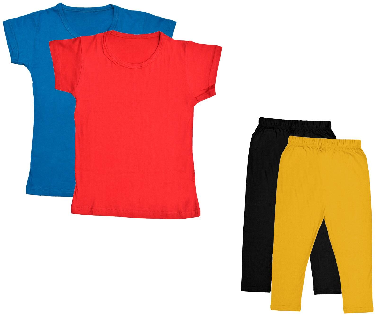 

Indiweaves Girl Cotton Top Bottom Set - Multi