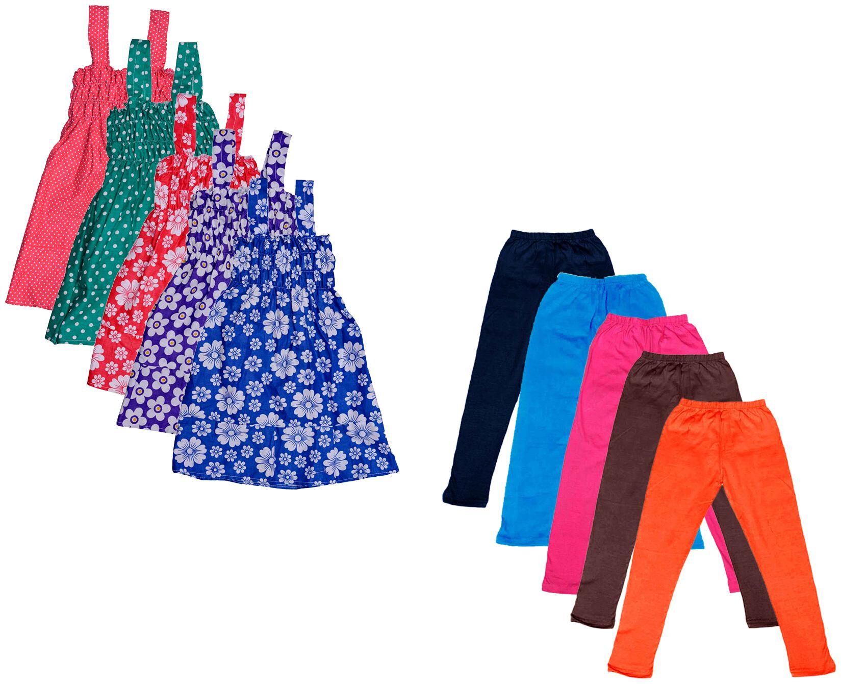 

Indiweaves Girl Cotton Top Bottom Set - Multi