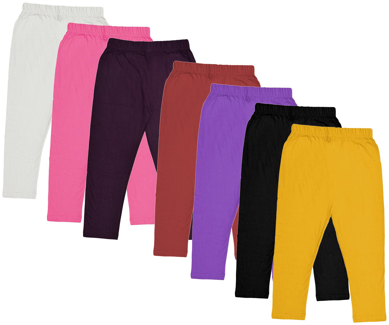 

Indiweaves Girl Cotton Solid Capri - Multi