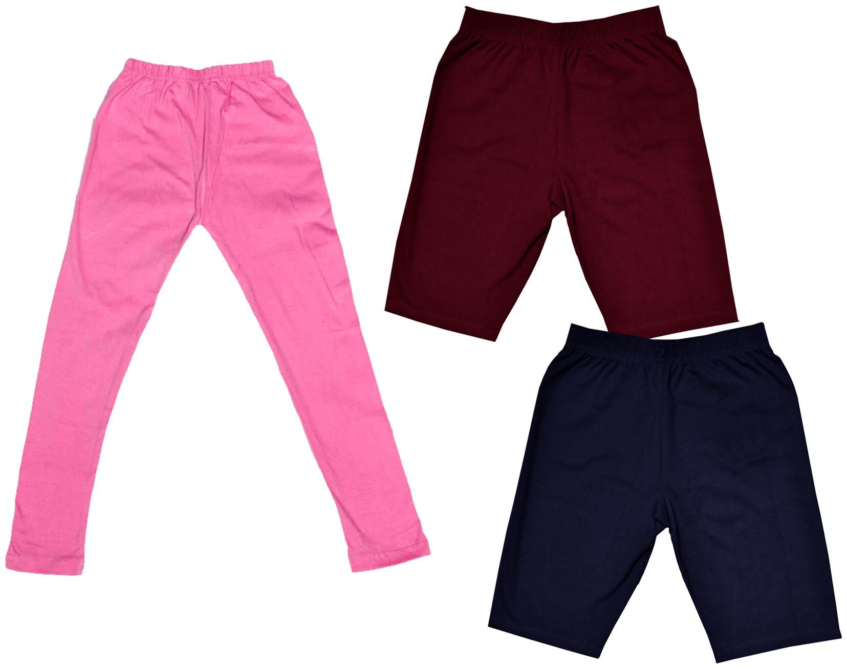 

Indiweaves Girl Cotton Solid Regular shorts - Multi