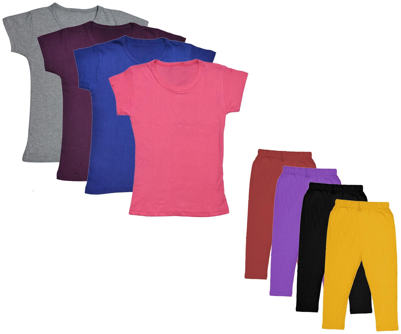 

Indiweaves Girl Cotton Top Bottom Set - Multi