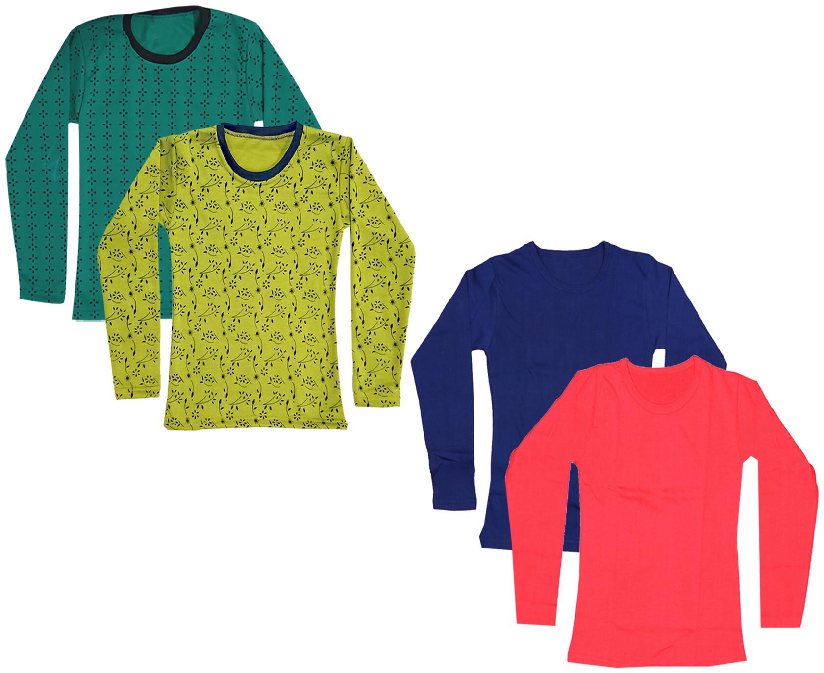 

Indiweaves Girl Cotton Printed T shirt - Multi