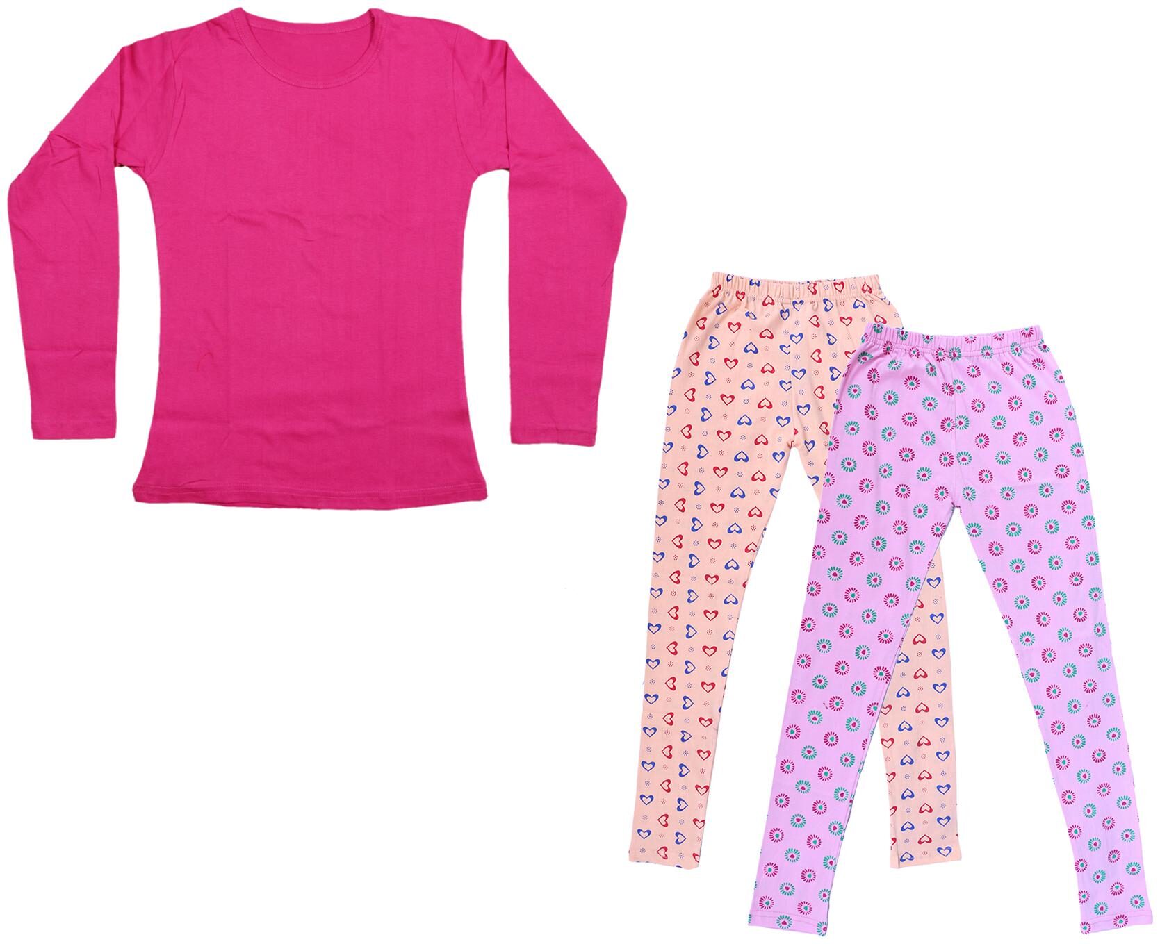 

Indiweaves Girl Cotton Solid T shirt - Multi