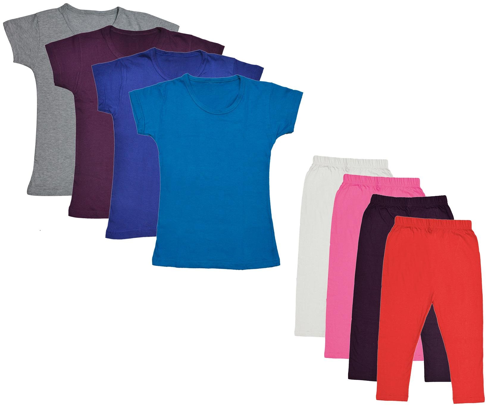 

Indiweaves Girl Cotton Top Bottom Set - Multi