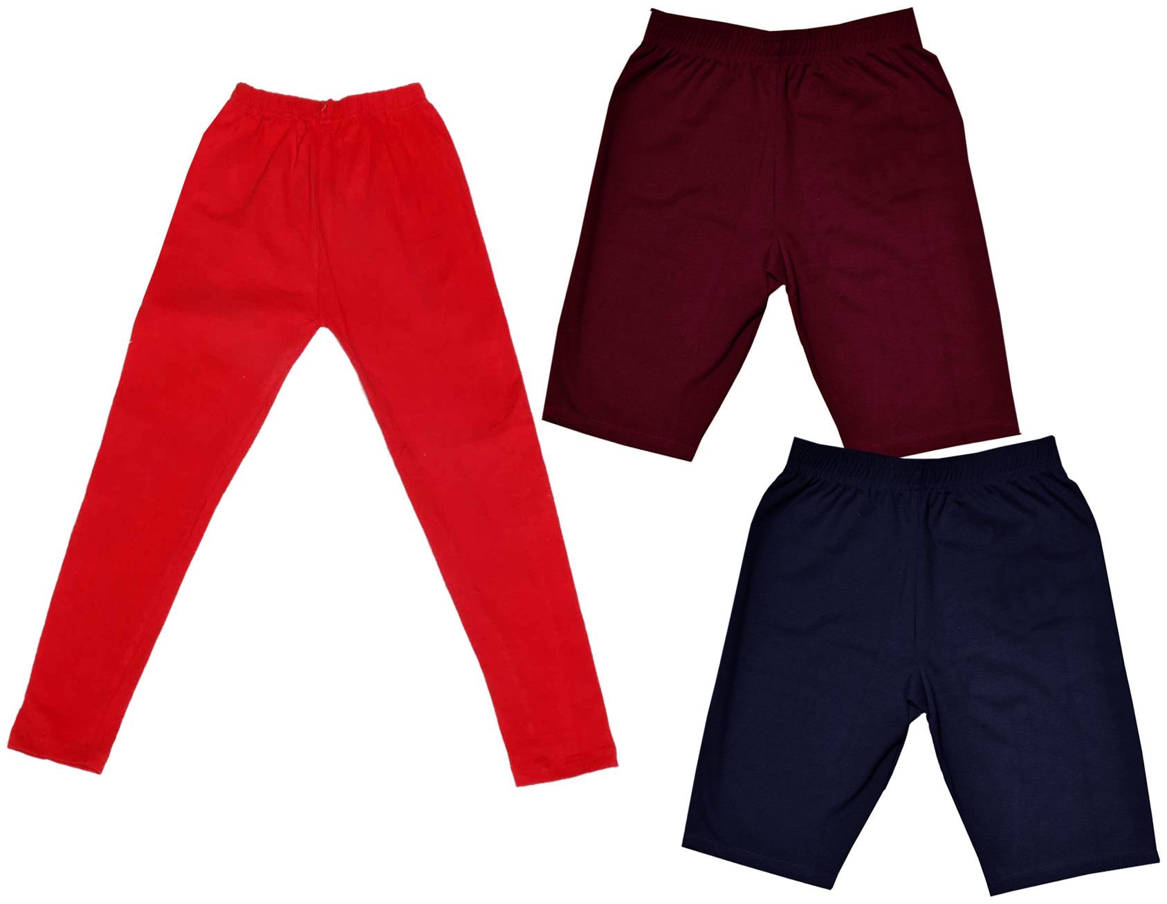 

Indiweaves Girl Cotton Solid Regular shorts - Multi