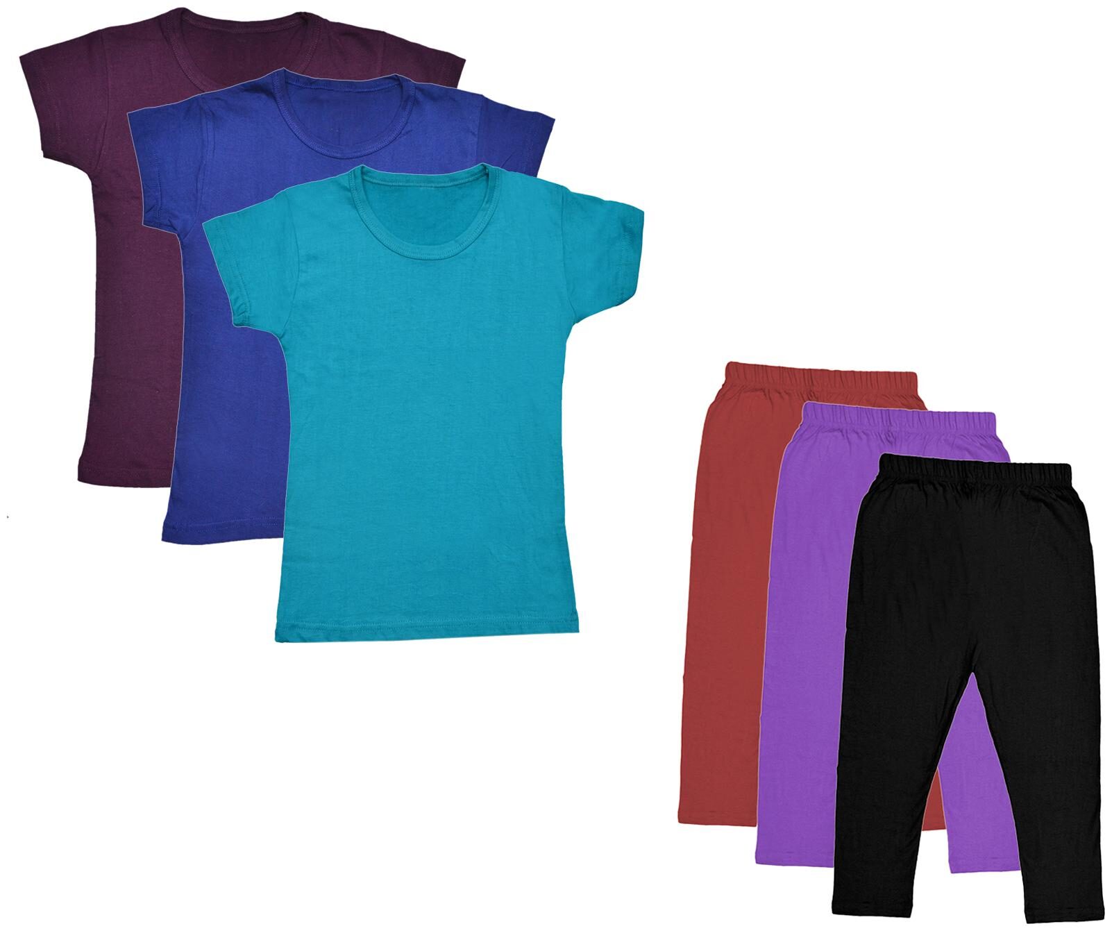 

Indiweaves Girl Cotton Top Bottom Set - Multi