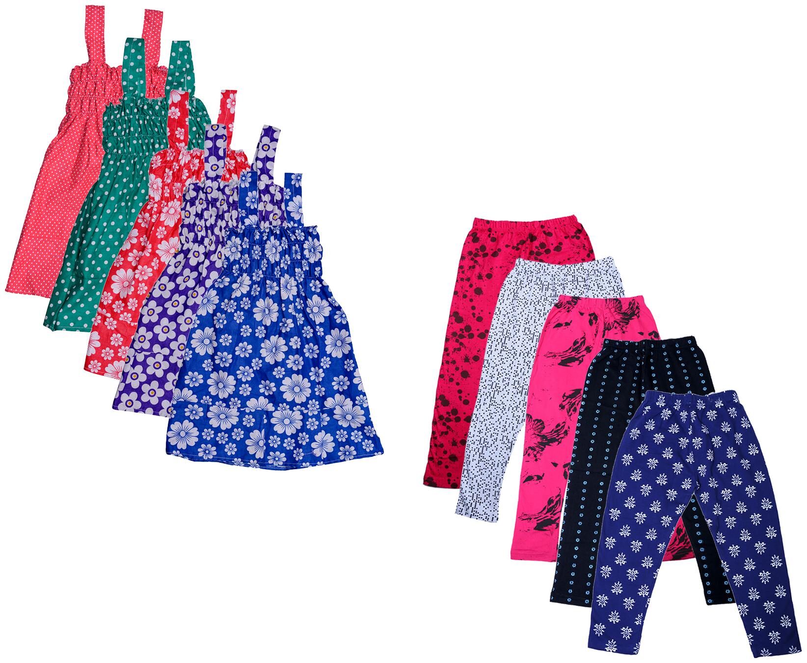 

Indiweaves Girl Cotton Top Bottom Set - Multi