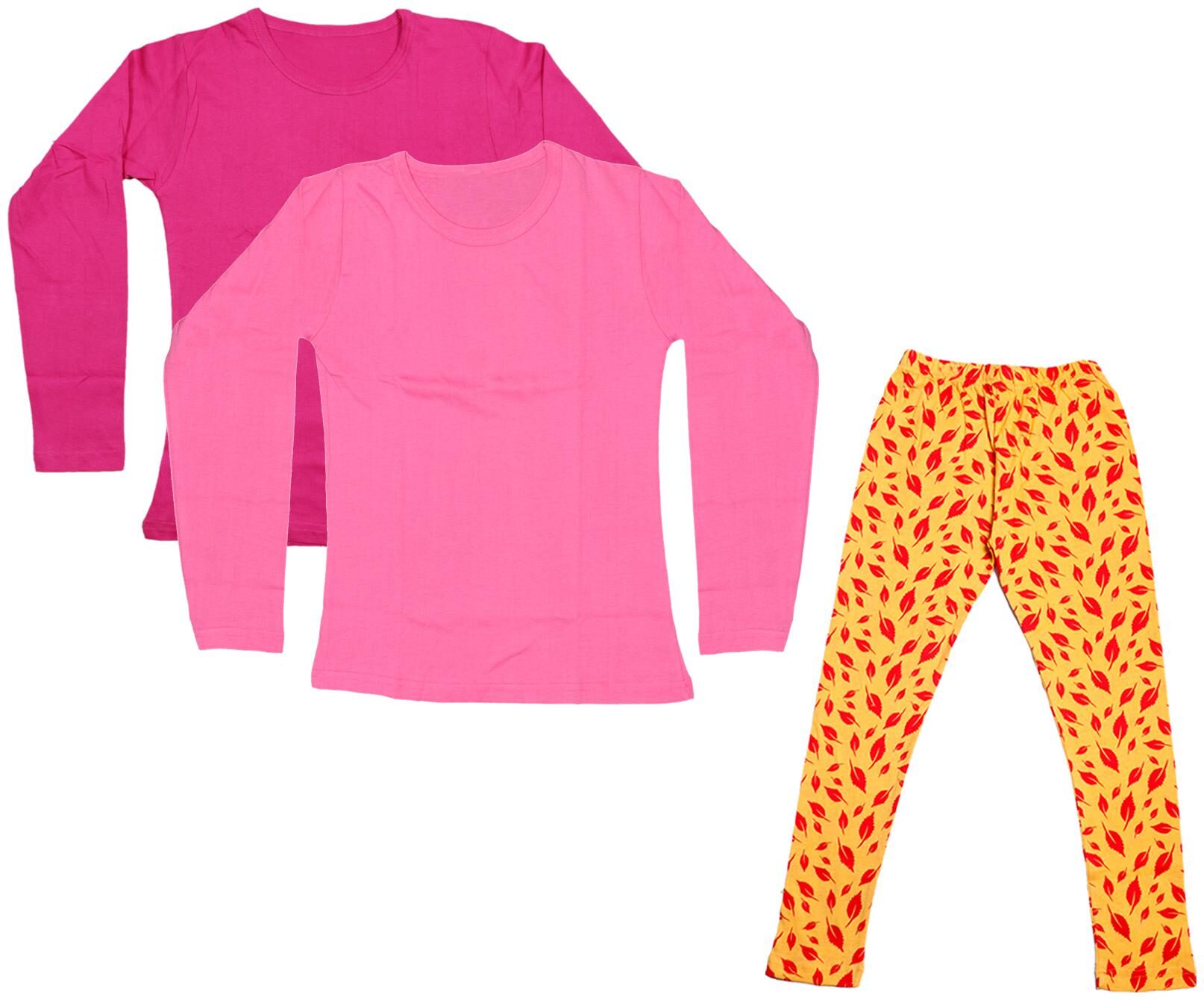 

Indiweaves Girl Cotton Solid T shirt - Multi