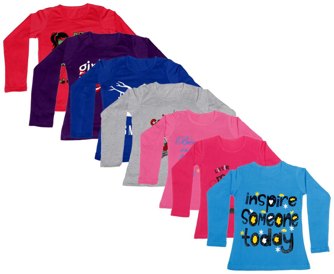 

Indiweaves Girl Cotton Printed T shirt - Multi