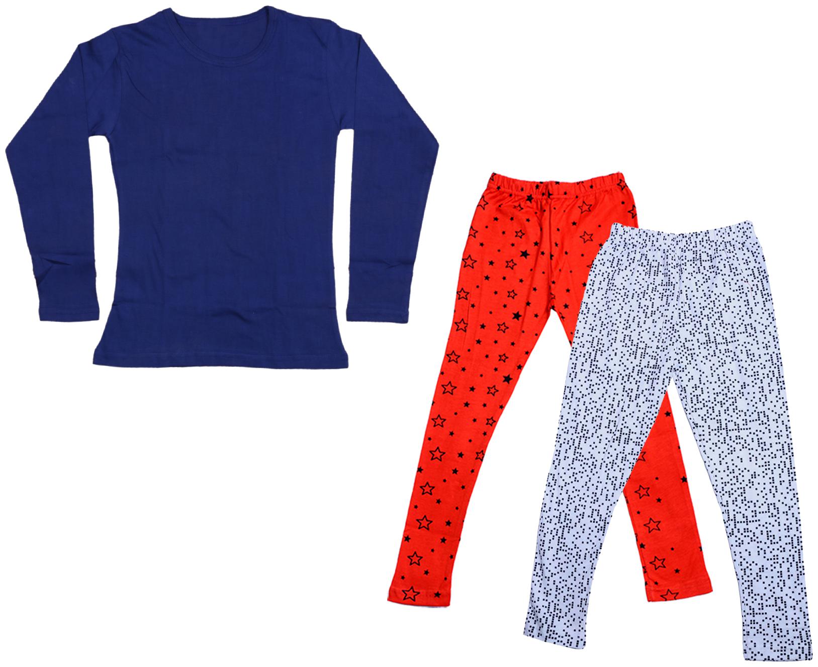 

Indiweaves Girl Cotton Solid T shirt - Multi