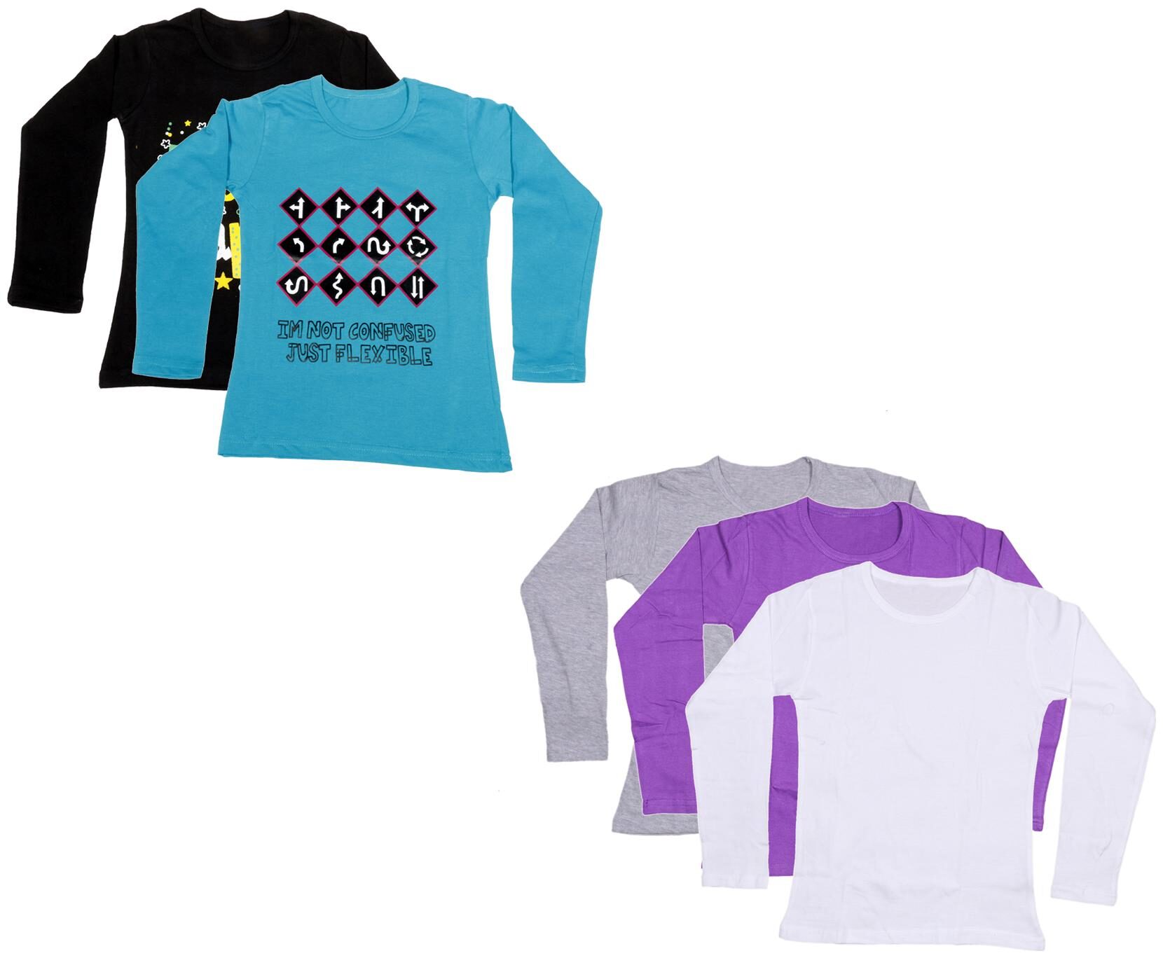 

Indiweaves Girl Cotton Printed T shirt - Multi