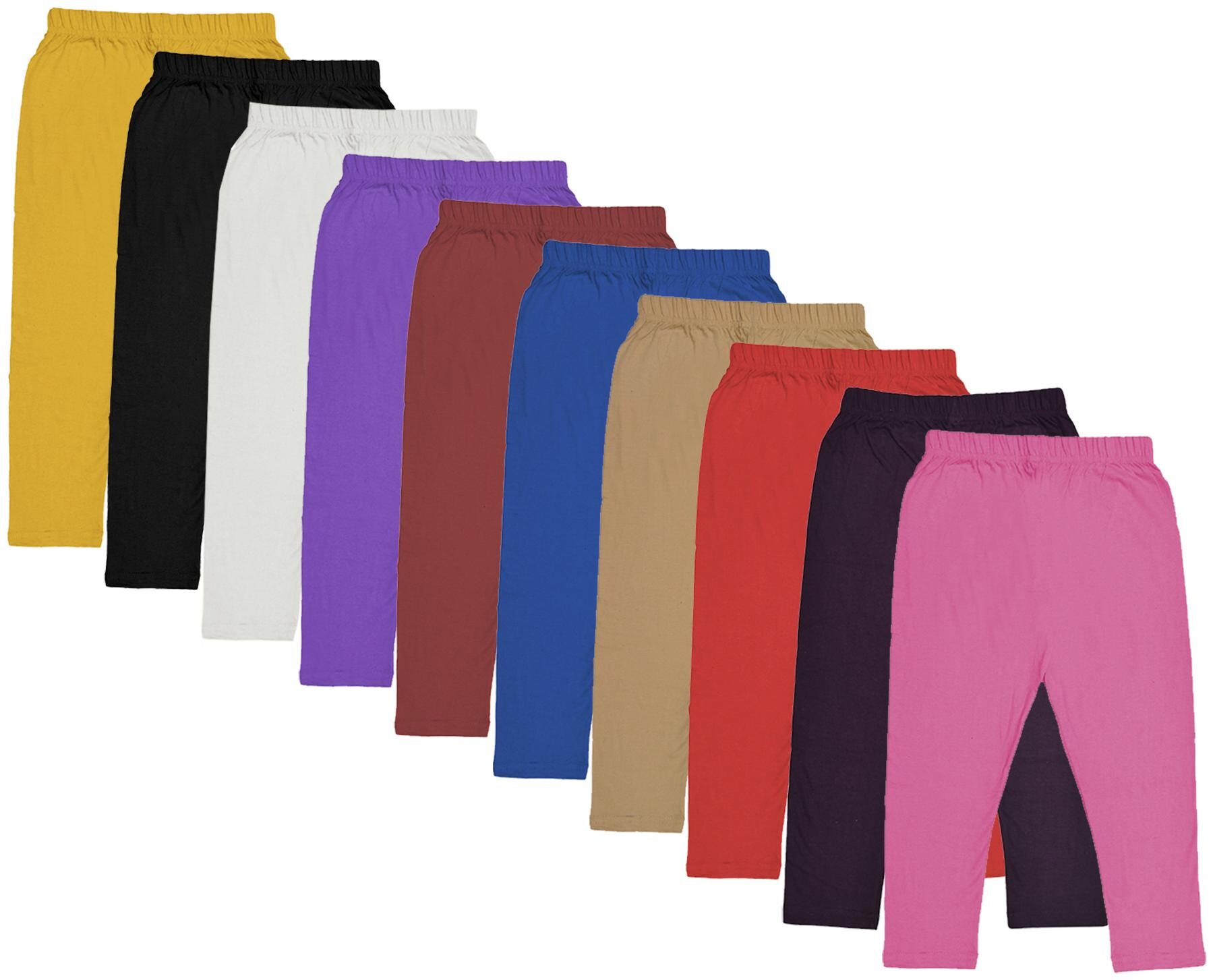 

Indiweaves Girl Cotton Solid Capri - Multi