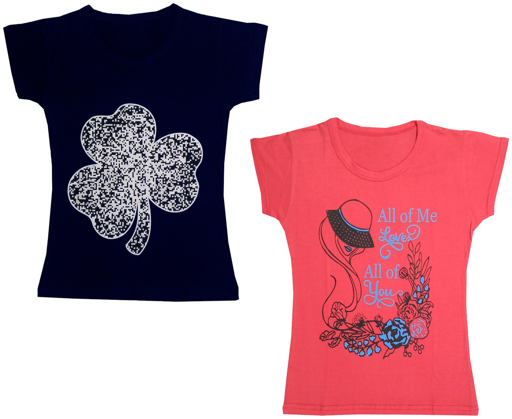 

Indiweaves Girl Cotton Printed T shirt - Multi