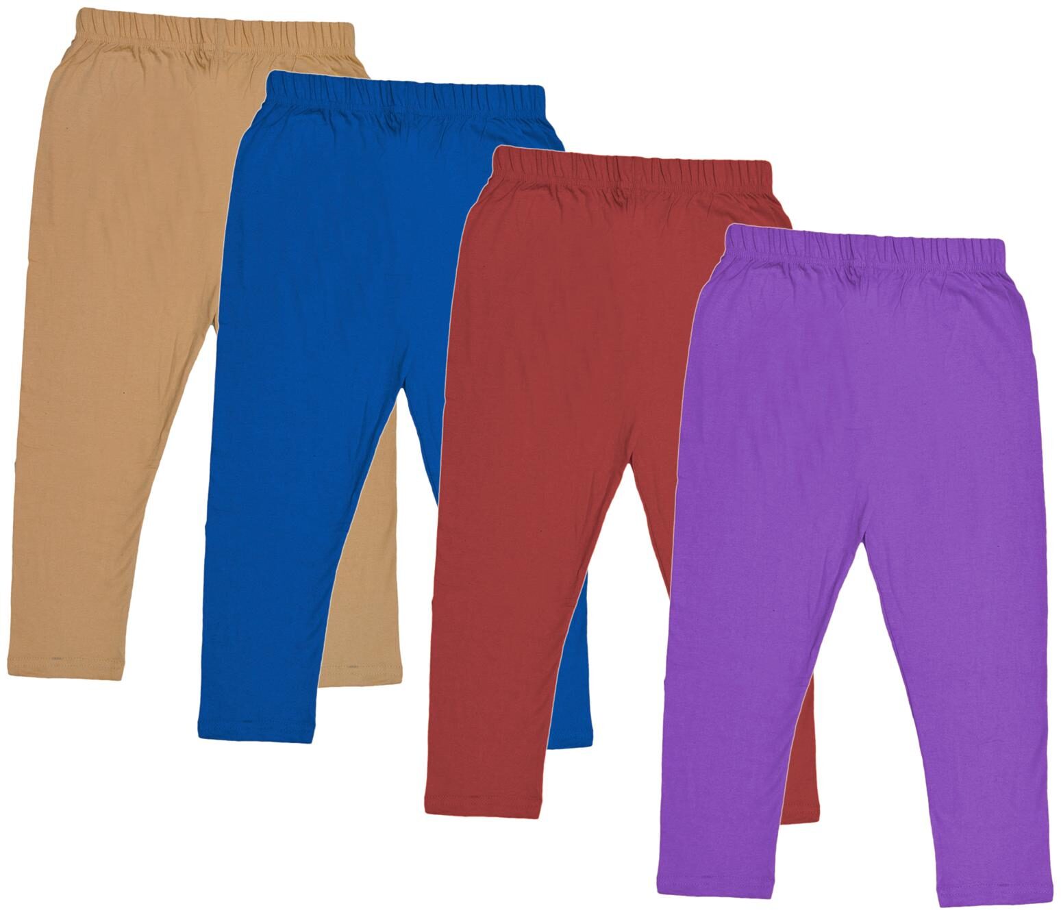 

Indiweaves Girl Cotton Solid Capri - Multi