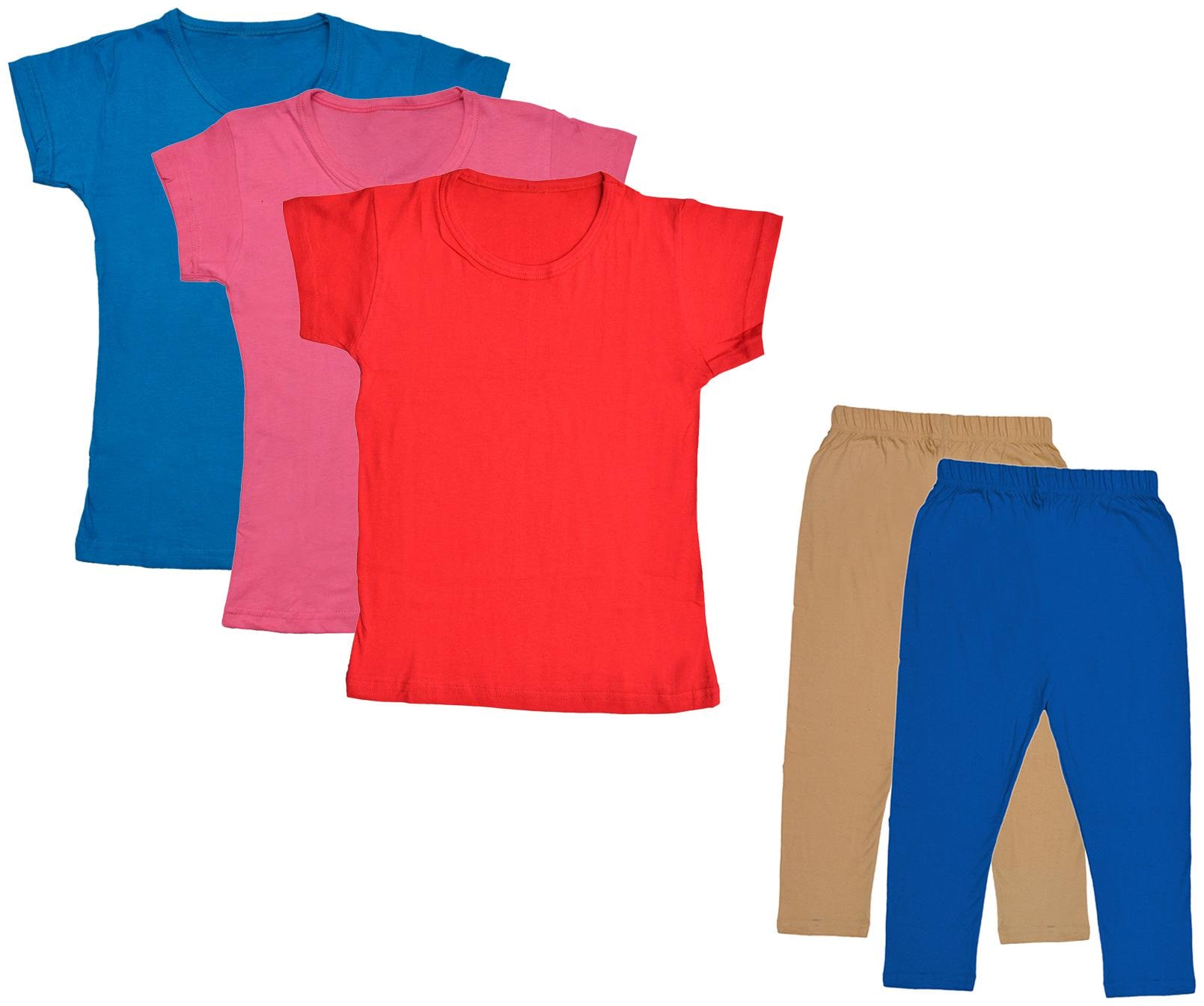 

Indiweaves Girl Cotton Top Bottom Set - Multi