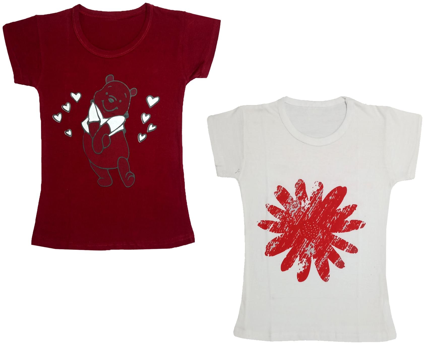 

Indiweaves Girl Cotton Printed T shirt - Multi