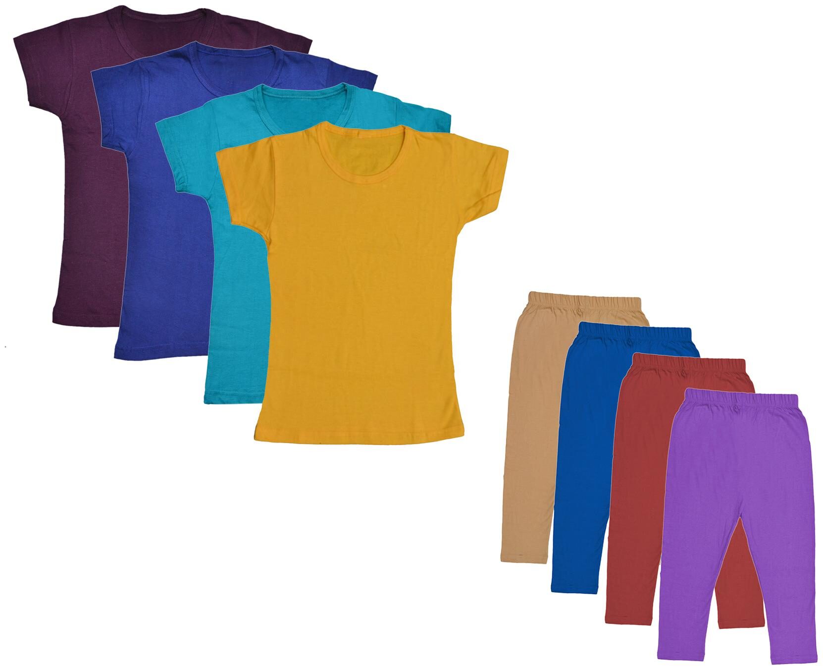 

Indiweaves Girl Cotton Top Bottom Set - Multi