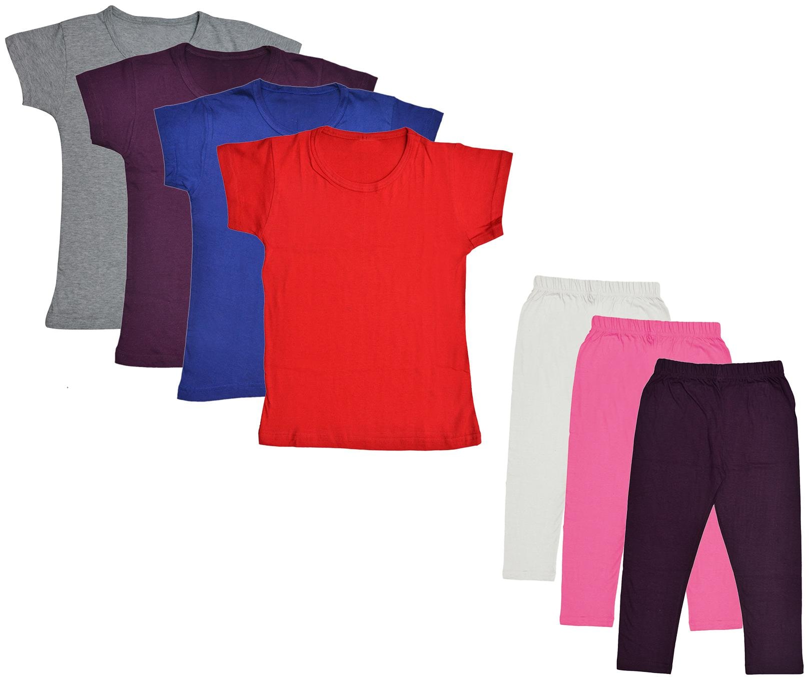 

Indiweaves Girl Cotton Top Bottom Set - Multi