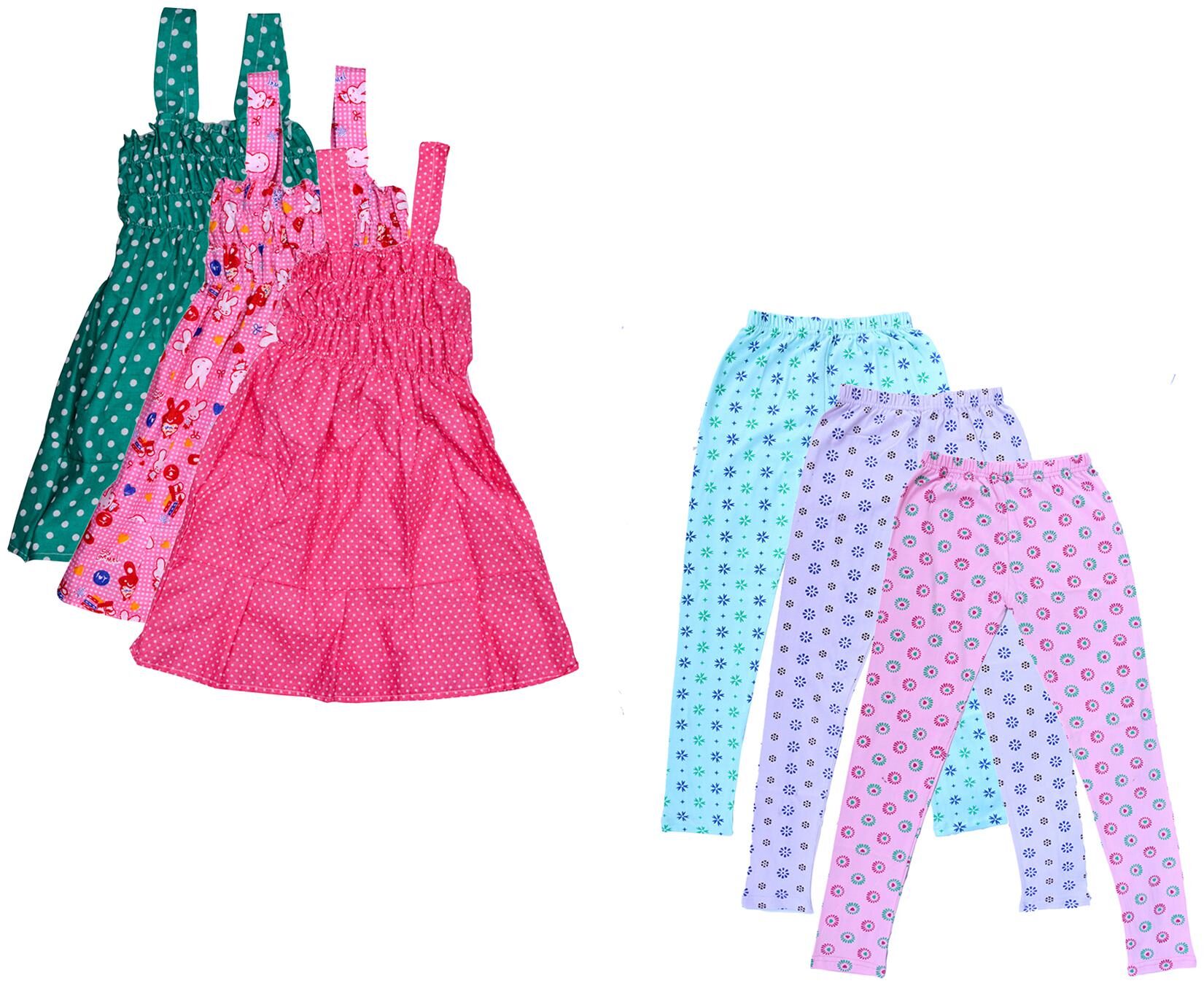 

Indiweaves Girl Cotton Top Bottom Set - Multi