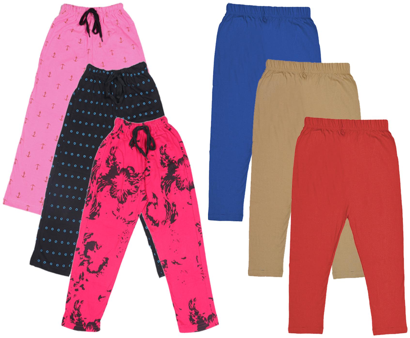 

Indiweaves Girl Cotton Solid Capri - Multi