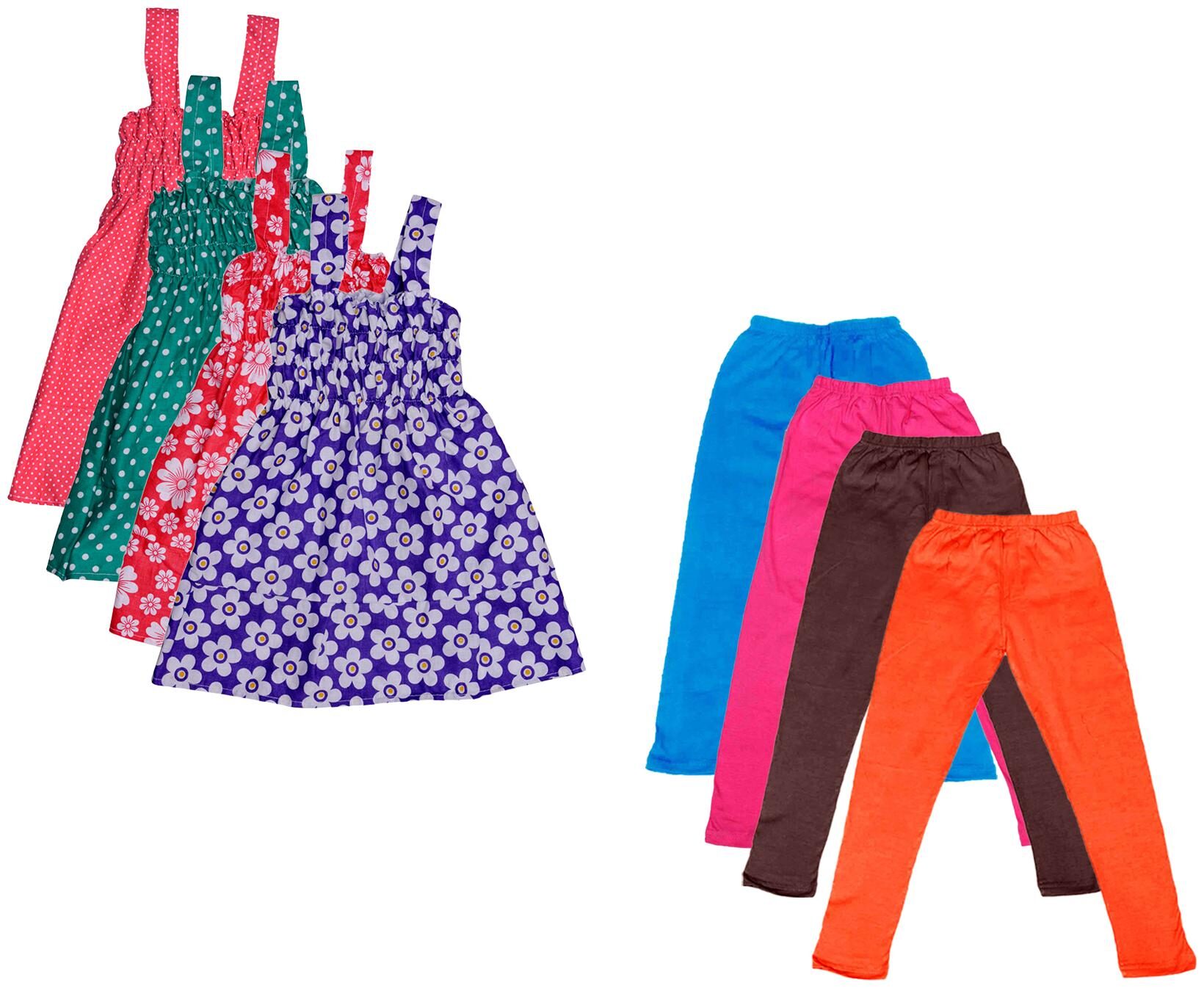 

Indiweaves Girl Cotton Top Bottom Set - Multi