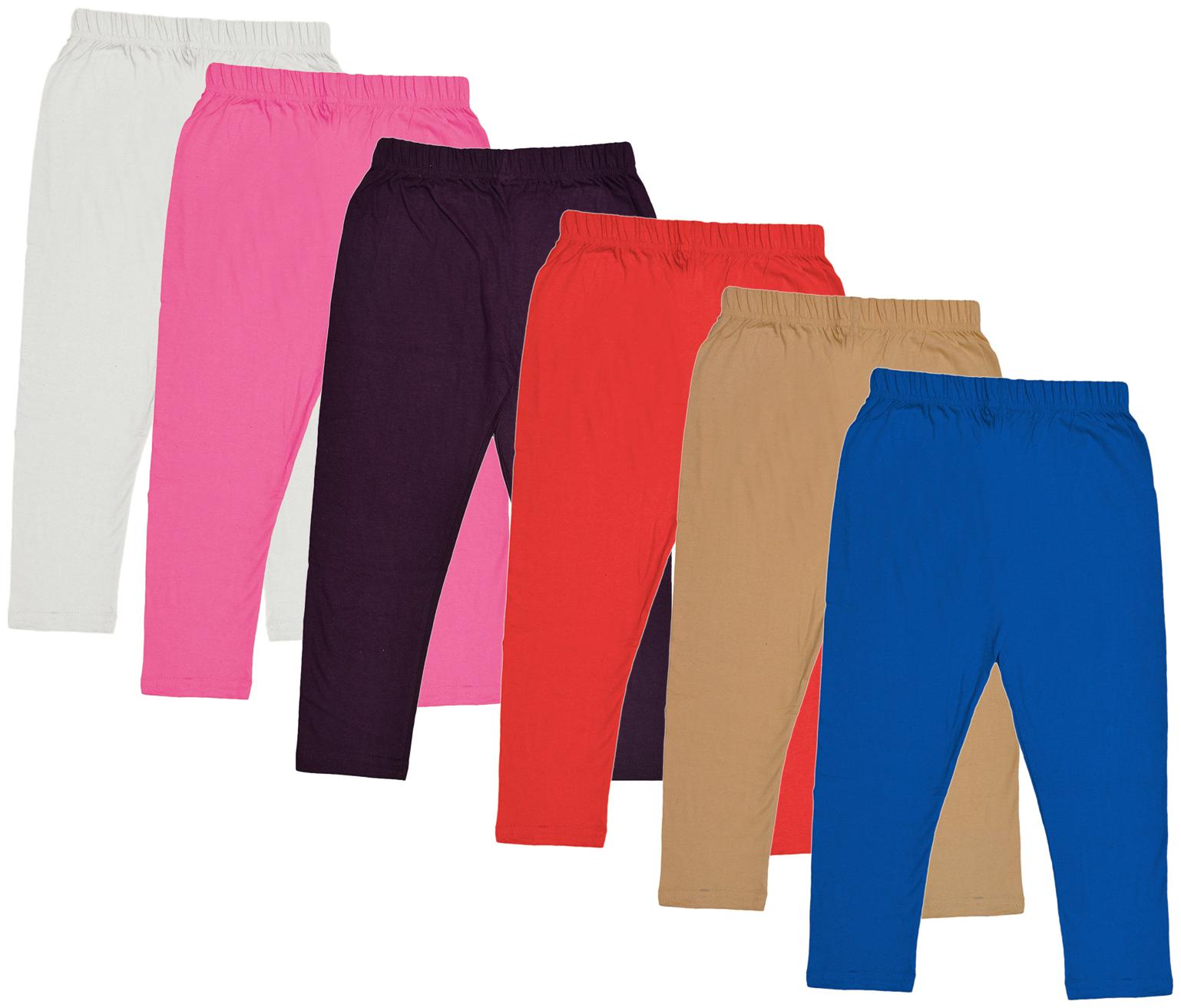 

Indiweaves Girl Cotton Solid Capri - Multi