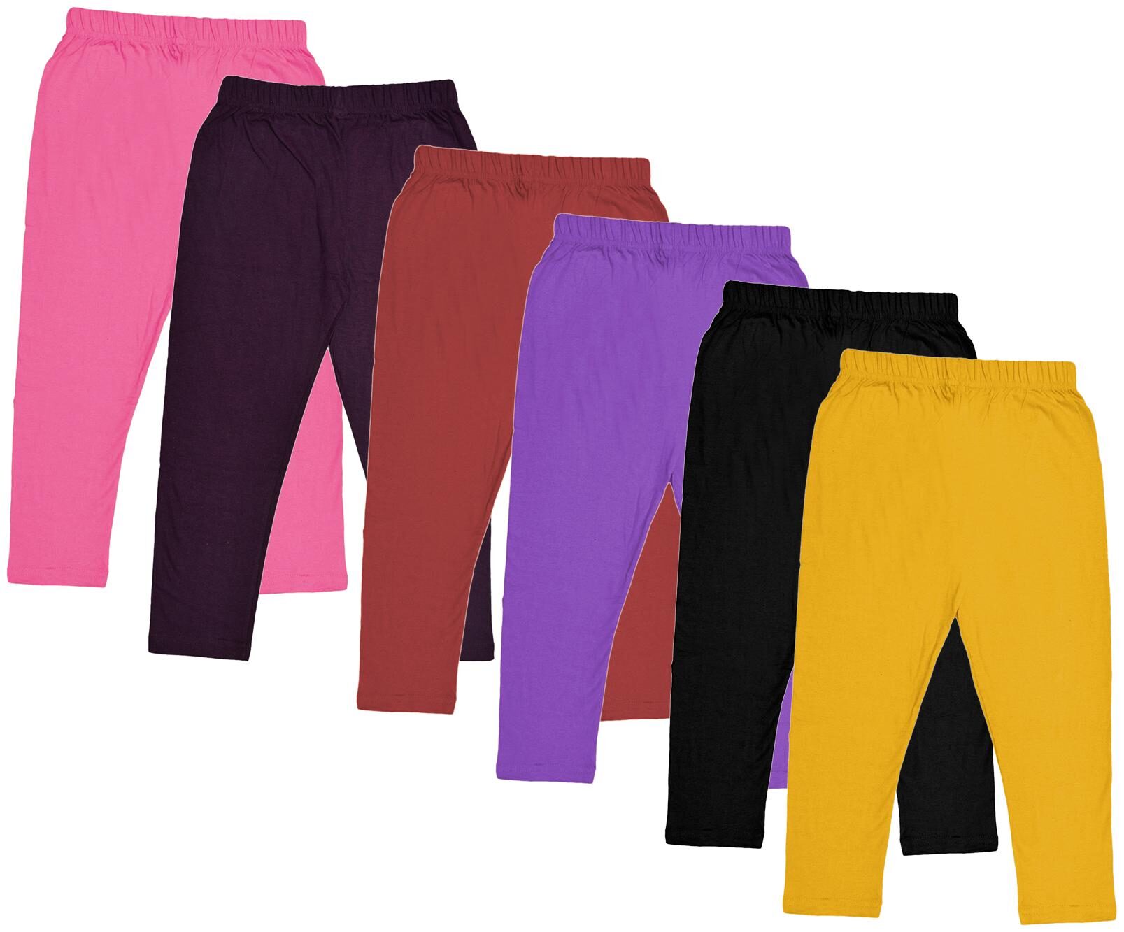 

Indiweaves Girl Cotton Solid Capri - Multi