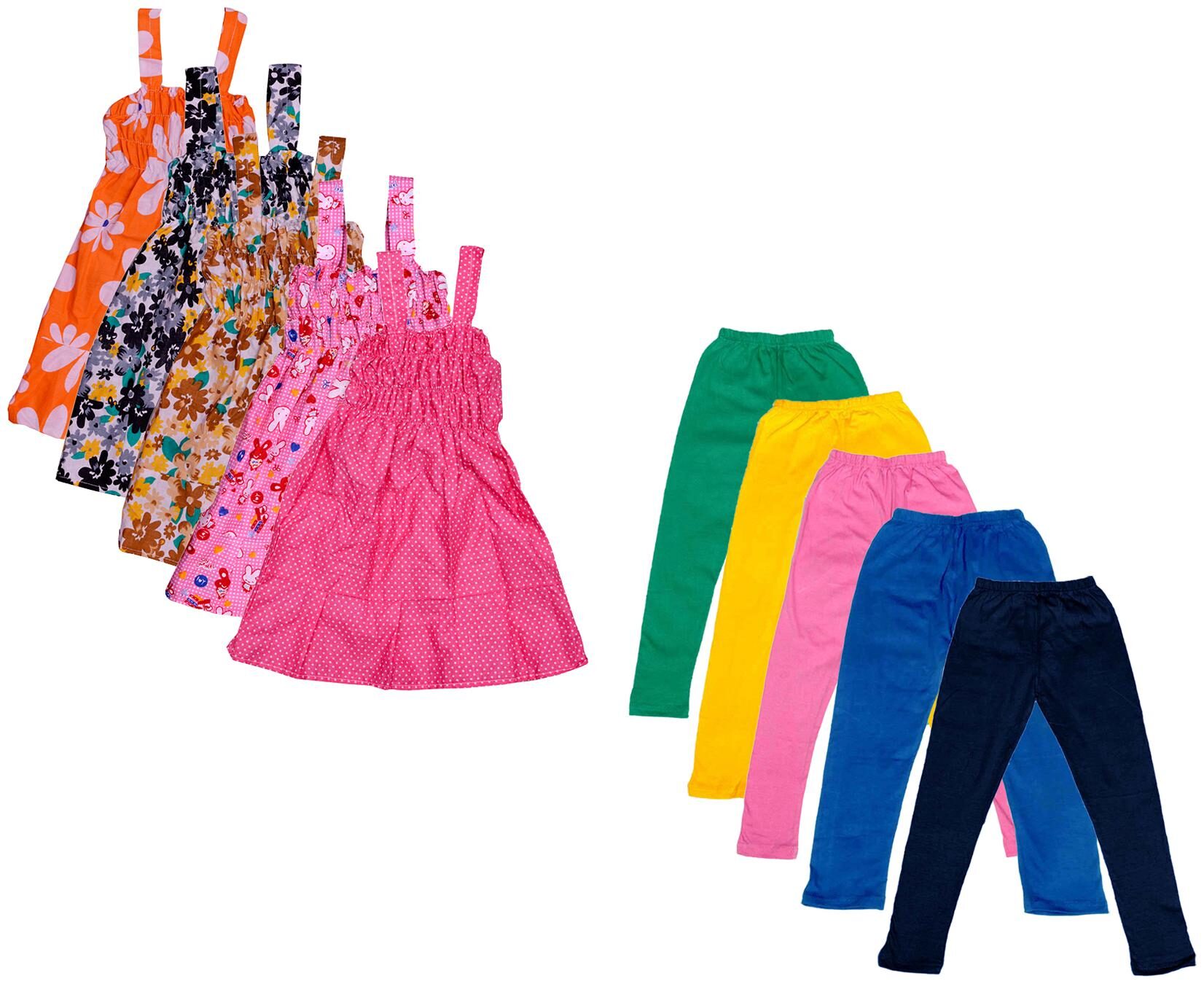 

Indiweaves Girl Cotton Top Bottom Set - Multi