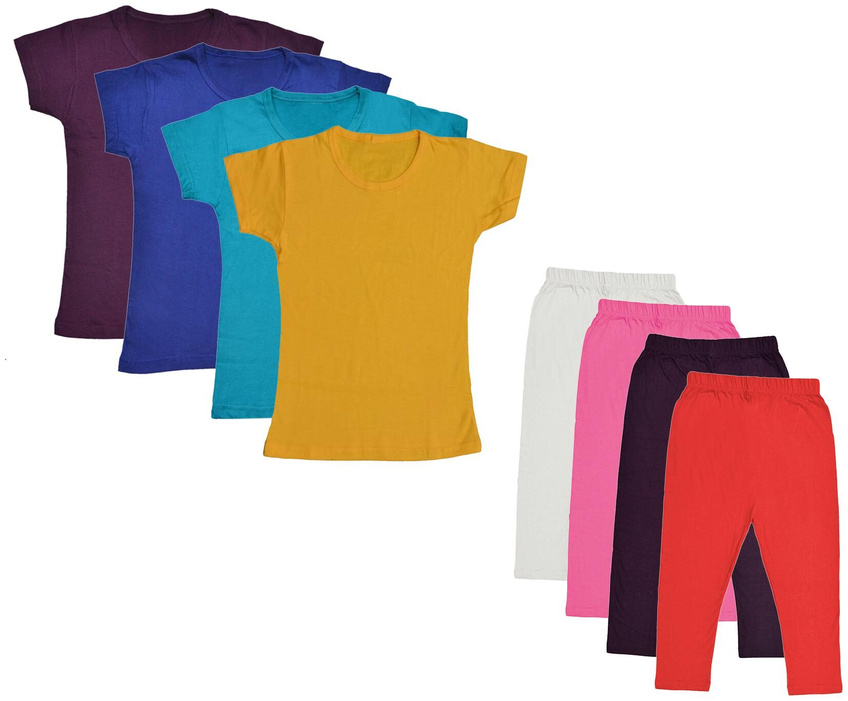 

Indiweaves Girl Cotton Top Bottom Set - Multi