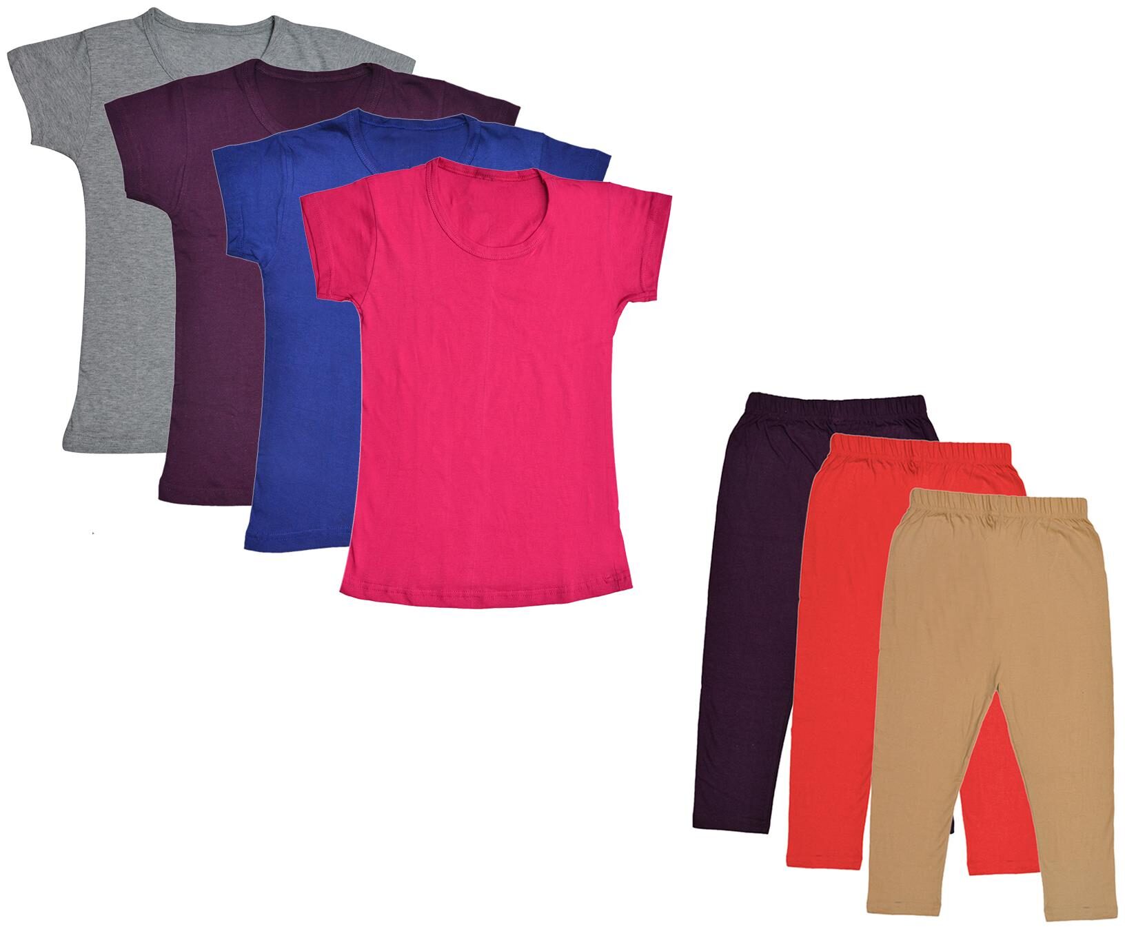 

Indiweaves Girl Cotton Top Bottom Set - Multi