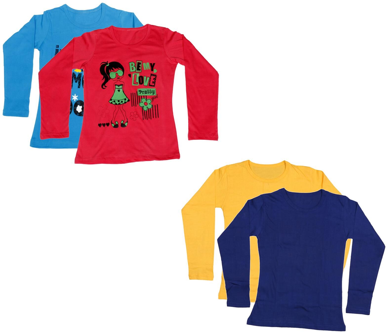 

Indiweaves Girl Cotton Printed T shirt - Multi