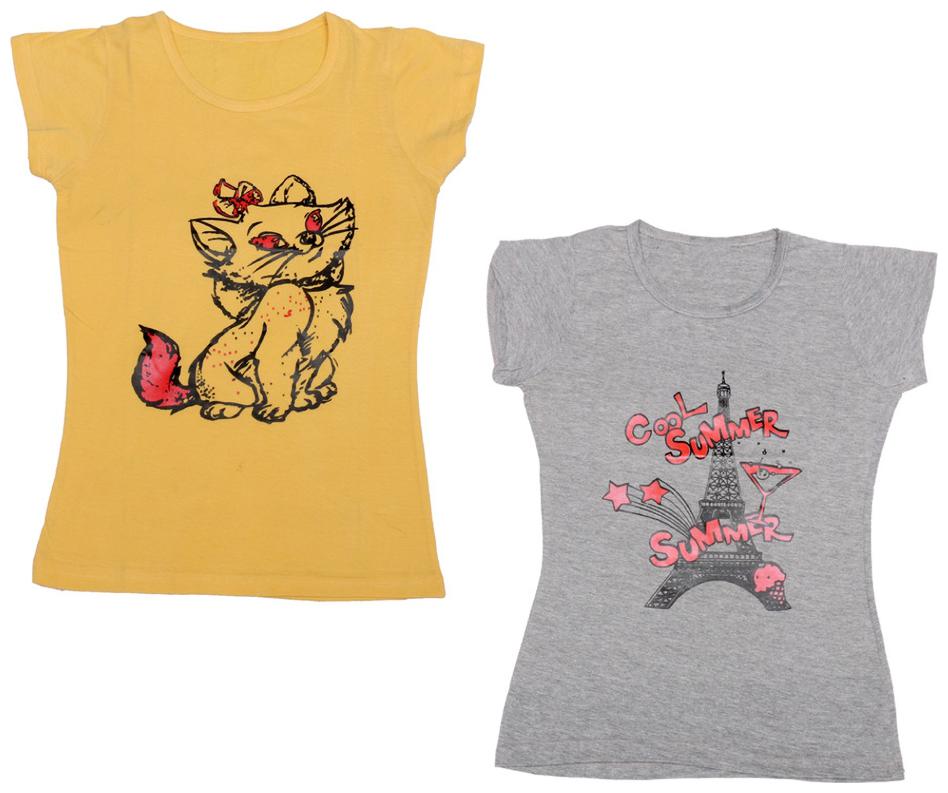 

Indiweaves Girl Cotton Printed T shirt - Multi